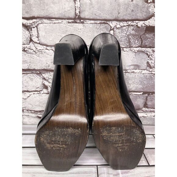 Stuart Weitzman Patent Leather Black Platform Peep Toe Heels Women sz 8.5M US/39 - Picture 16 of 16